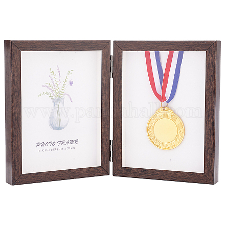 Double Plastic Vertical Hinged Photo Frames DJEW-WH0043-14B-02-1