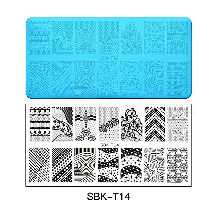 Штемпельные пластины для ногтей из нержавеющей стали MRMJ-S048-SBK-T14-1