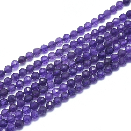 Natural Amethyst Beads Strands G-D0003-E84-4MM-1