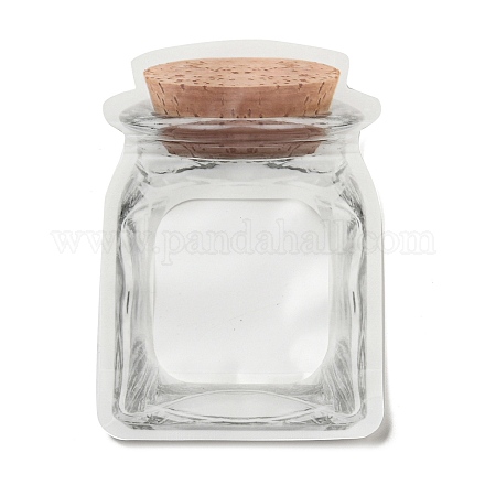 Пластиковые подарочные пакеты с застежкой-молнией в форме бутылки OPP-Q008-02A-1