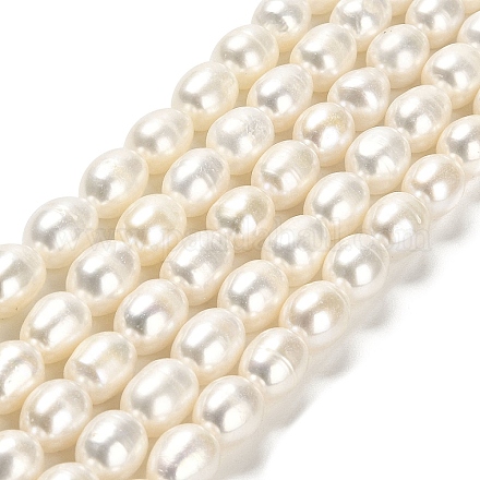 Fili di perle di perle d'acqua dolce coltivate naturali PEAR-E016-091-1