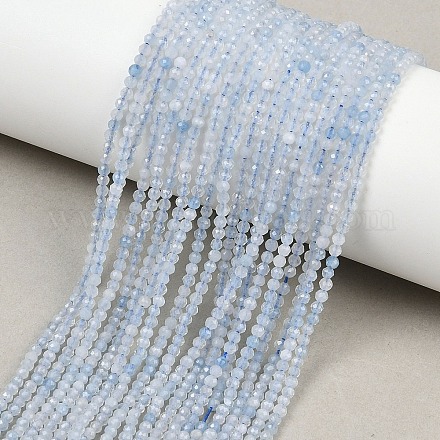 Природные Аквамарин бисер нитей G-B171-C01-2mm-1