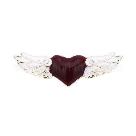 Corazón con pin de esmalte de ala HEAR-PW0001-048-1