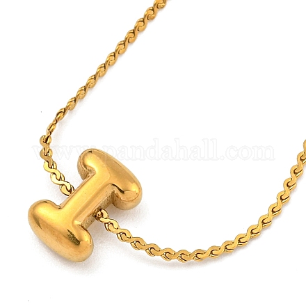 Ожерелья с подвесками из нержавеющей стали 304 с микропаве из кубического циркония NJEW-H017-01G-I-1