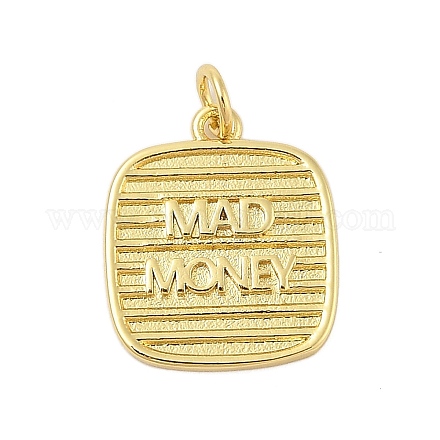 Настоящие латунные подвески с позолотой 18 карат KK-Z074-68G-1