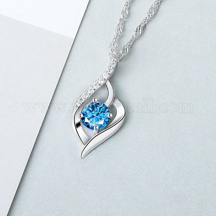 925 Sterling Silver Pendant Necklaces NJEW-BB50396-C-1
