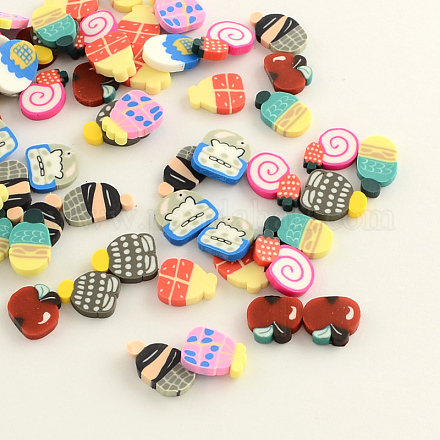 Handmade Polymer Clay Cabochons for Ear Studs Making CLAY-R057-20-1
