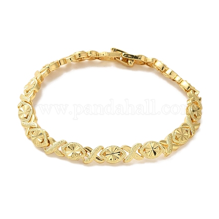 Браслеты из латуни с покрытием стойки BJEW-K258-01A-G-1