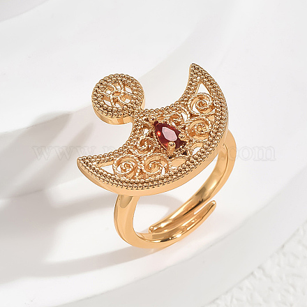 Регулируемые кольца для женщин с микропаве из латуни и кубическими цирконами DA2871-1-1