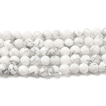 Chapelets de perles en howlite naturelle G-E608-A01-C-1
