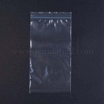 プラスチックジップロックバッグ  再封可能な包装袋  トップシール  セルフシールバッグ  長方形  ホワイト  20x10cm  片側の厚さ：2.1ミル（0.055mm）  100個/袋 OPP-G001-F-10x20cm-1