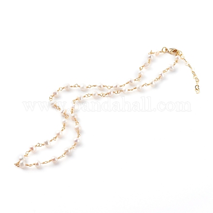 Collares de abalorios de perlas naturales NJEW-JN03435-02-1