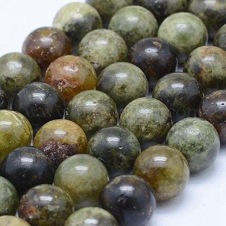 Natürlichen grünen Granat Perlen Stränge G-J373-19-12mm-1