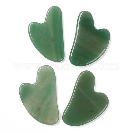 Естественные зеленые авантюрины gua sha доски G-B003-01-1