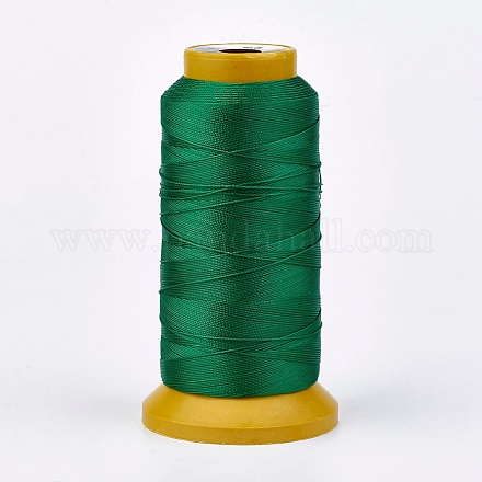 ポリエステル糸  カスタム織りジュエリー作りのために  グリーン  1mm  約230m /ロール NWIR-K023-1mm-01-1