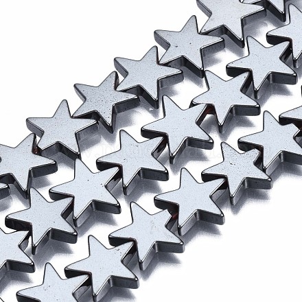 Немагнитные синтетический гематит бисер пряди G-Q898-10mm-1