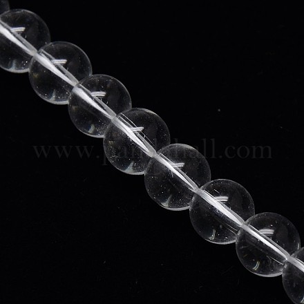 1 rondes brin clair de verre de cristal perles brins X-EGLA-F037-10mm-B02-1