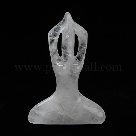 Natürliche Quarzkristall-Yoga-Göttin-Dekorationen DJEW-F013-02C-1
