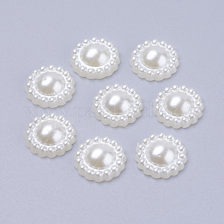 10.5 perla de acrílico mm girasol cabuchones flatback para la toma de pulsera X-MACR-F016-22-1