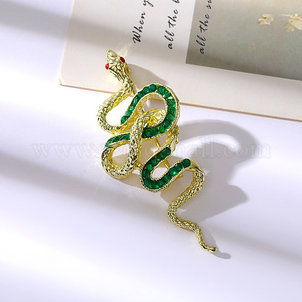 Броши со стразами в виде змеи aolly JEWB-V008-01LG-02-1