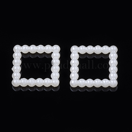 ABS Plastic Imitation Pearl Linking Rings OACR-S020-07-1