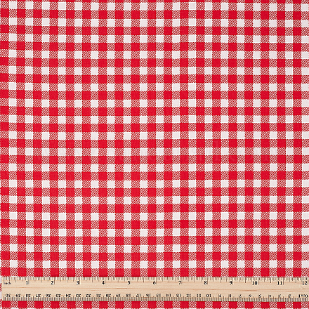 Baumwollstoff mit Schottenmuster&nbsp;AJEW-WH0410-121B-1