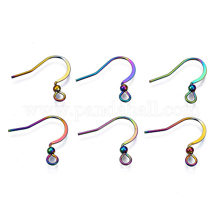 Ion Plating(IP) 304 Stainless Steel French Earring Hooks STAS-S119-014B-1