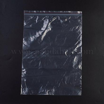 プラスチックジップロックバッグ  再封可能な包装袋  トップシール  セルフシールバッグ  長方形  レッド  38x26cm  片側の厚さ：1.1ミル（0.028mm） OPP-G001-E-26x38cm-1