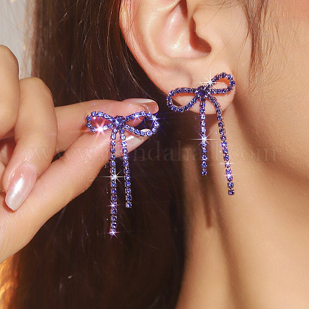 Латунь горный хрусталь серьги&nbsp;FS-WG4CB7C-06-1