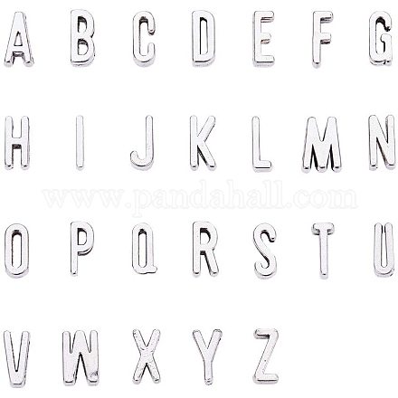 Breloques coulissantes d'alphabet en alliage de style tibétain TIBEP-PH0004-49AS-1