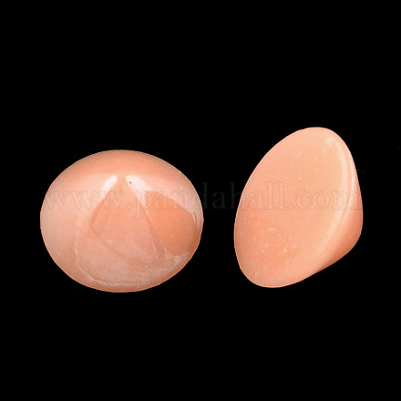 Pearlized Plated Opaque Glass Cabochons PORC-S482-01-03-1