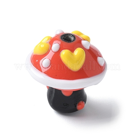 Бусины ручной работы в технике лэмпворк с неровностями LAMP-Q007-01C-1