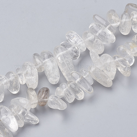 Granos de cristal de cuarzo natural hebras G-S338-18-1