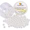 1 Box 10mm White Tiny Satin Luster Glass Pearl Beads Round Loose Beads for Jewelry Making,  about 100pcs/box, White, 10mm, Hole: 0.7~1.1mm, about 100pcs/box
