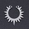 Non-Tarnish 201 Stainless Steel Laser Cut Pendants, Gear, Stainless Steel Color, 19.5x19x1mm, Hole: 1.4mm