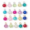 20Pcs 2 Styles Spray Painted Crackle Glass Charms, Round, with Iron Flat Head Pins Loop, Platinum & Golden, 12.5x8mm, Hole: 2mm, 10pcs/style