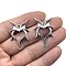Tibetan Style Alloy Pendants, Heart Charms, Antique Silver, 34x23mm