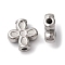 Non-Tarnish 304 Stainless Steel Beads, Flower, Stainless Steel Color, 10.5x10x4mm, Hole: 1.6mm