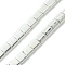 Electroplated Synthetic Non-Magnetic Hematite Beads Strands, Square, 2-Hole, Silver Plated, 5x5x2mm, Hole: 0.9mm, about 180pcs/strand, 15.75''(40cm)