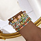 8Pcs 8 Styles Glass Seeded Beaded Stretch Bracelet Set, Stackable Bracelet for Women, with Alloy, Colorful, 2-3/8 inch(6cm)