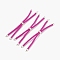 Nylon Twisted Cord Bracelet, with Brass Cord End, for Slider Bracelet Making, Fuchsia, 9 inch(22.8cm), Hole: 2.8mm, Single Chain Length: about 11.4cm
