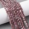 Natural Lepidolite/Purple Mica Stone Beads Strands, Flat Oval, 6x4.5x3~3.5mm, Hole: 0.6mm, about 63pcs/strand, 15.16~15.35''(38.5~39cm)