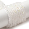 Imitation Jade Glass Beads Strands, Faceted, Round, White, 3mm, Hole: 0.8mm, about 163~166pcs/strand, 50~51cm