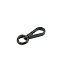 Zinc Alloy Swivel Clasps, with Spring Gate Rings, Black, 52mm