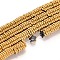 Electroplated Synthetic Non-magnetic Hematite Beads Strands, PVD Vacuum Plating, Flower, Golden Plated, 3.9x3.9x1mm, Hole: 1mm, about 422~426pcs/strand, 15.67~16.38''(39.8~41.6cm)