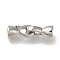 Brass Fold Over Clasp, Platinum, 20mm