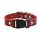 Imitation Leather & Alloy & Plastic Bracelets for Men Women, Platinum, Dark Red, 9-7/8 inch(25cm)