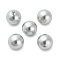 Baking Painted Pearlized Glass Pearl Round Beads, Half Drilled/Half Hole, Silver, 12mm, Hole: 1.2mm