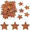 Rust Iron Pendants, Star, Coconut Brown, 69x72x3mm, Hole: 1.6mm, 50pcs/set
