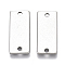 Tarnish Resistant 304 Stainless Steel Links, Stamping Blank Tag, Rectangle, Stainless Steel Color, 21x9x1mm, Hole: 1.6mm